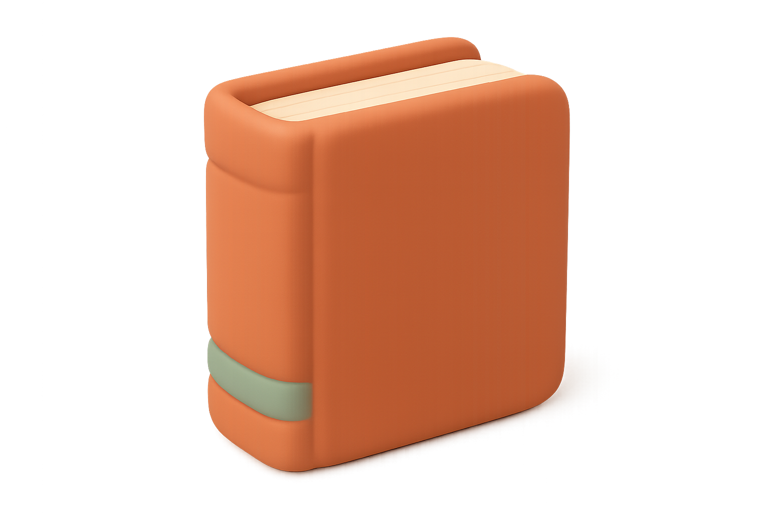 A soft clay-style illustration of two photo album books of different sizes standing side by side